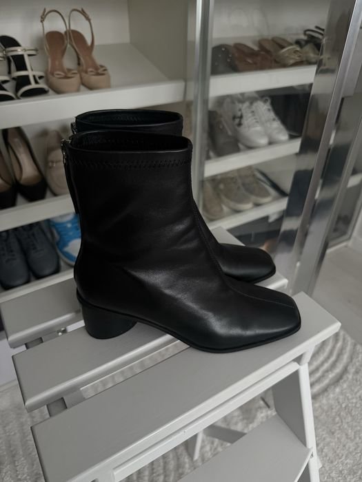 Femme Hallhuber Bottes à Talons Noires Cuir 37