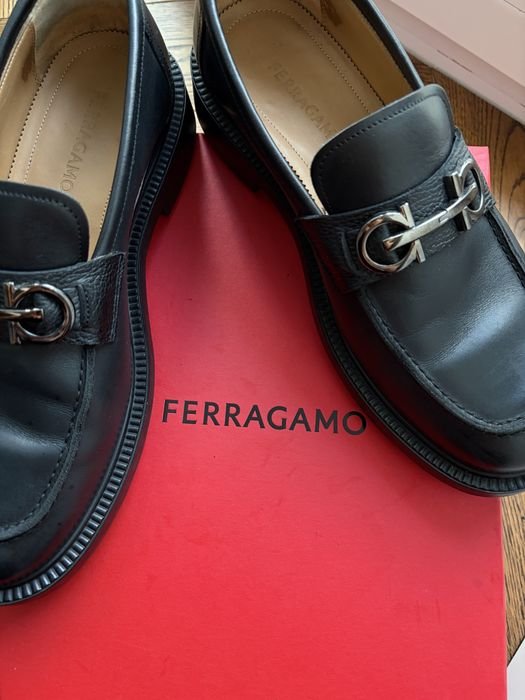 Мужские Salvatore Ferragamo Лоферы Чёрные 42.5