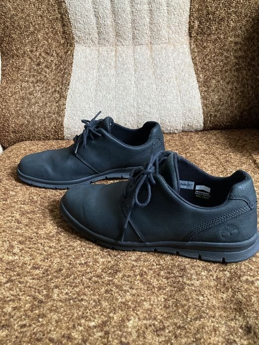 Men Timberland Heels Black Leather 43