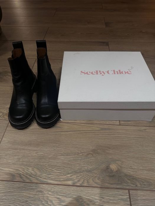 Женские See by Chloe Ботильоны Чёрные Кожа 36