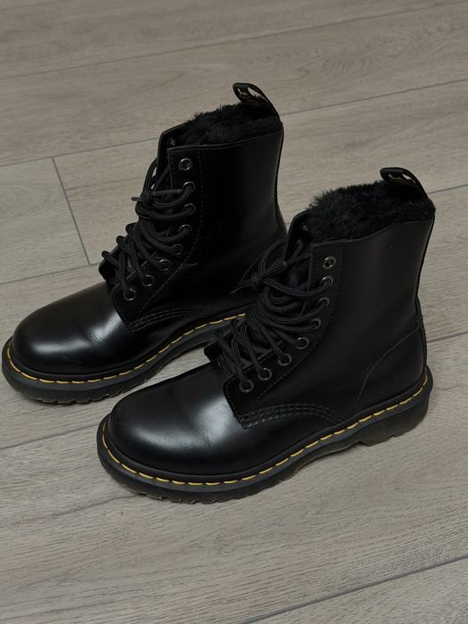 Femme Dr. Martens Bottes Noires Cuir 36