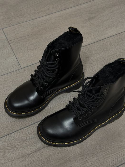 Damen Dr. Martens Stiefel Schwarz Leder 36