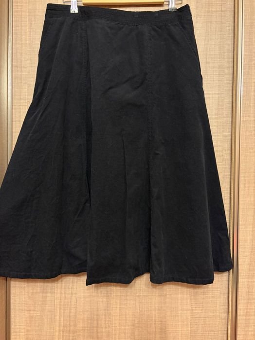 Damen Laura Ashley Rock Schwarz Samt 40