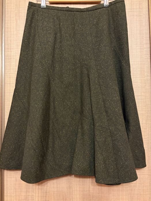 Женская Laura Ashley Юбка Темно-зеленая Полушерсть
