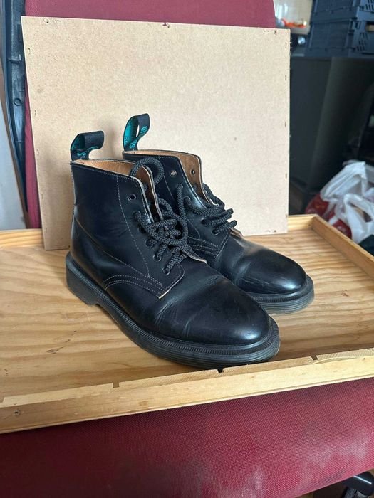 Women Solovair Boots Black Leather 41