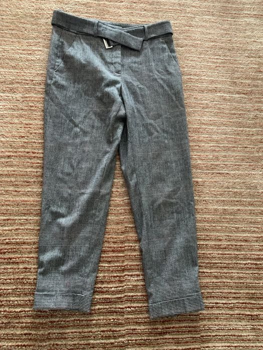 Мужской Peserico Штаны Серый Шерсть 32