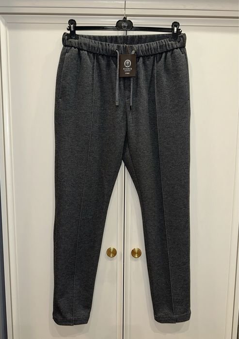 Uomo Peserico Pantaloni Grigio Cotone 34