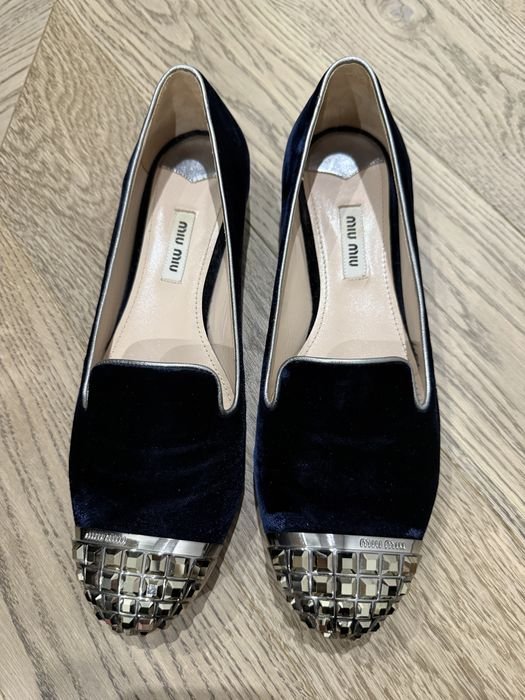 Женские Miu Miu Балетки Чёрные 39.5