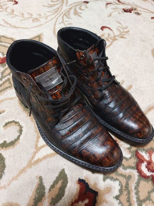 Мужские Floris van Bommel Ботинки Коричневый Кожа