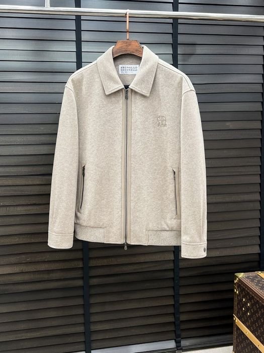Uomo Brunello Cucinelli Bomber Beige