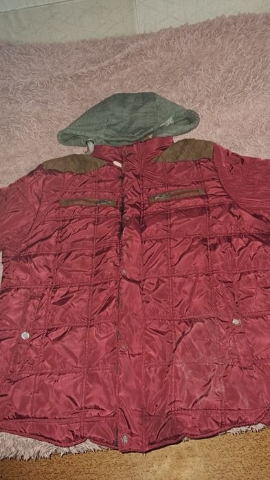 Мужской Другой Куртка Бордовый 46
