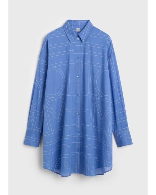 Femme TOTEME Chemise Bleu Marine Coton