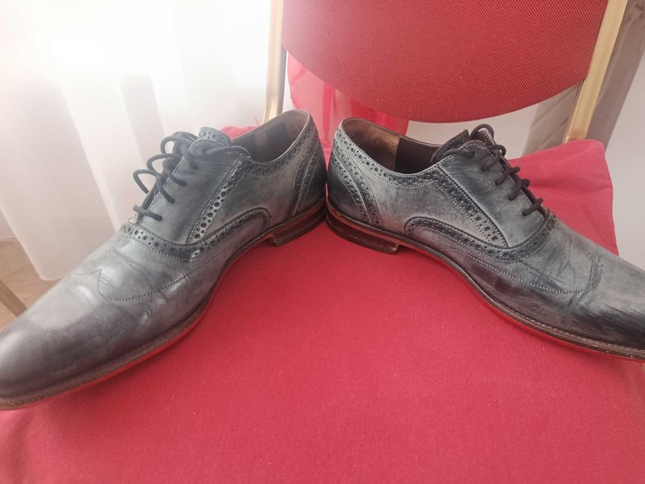 Мужские Floris Van Bommel Туфли Чёрные Кожа 43