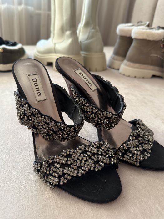 Damen Dune Absätze Schwarz 38