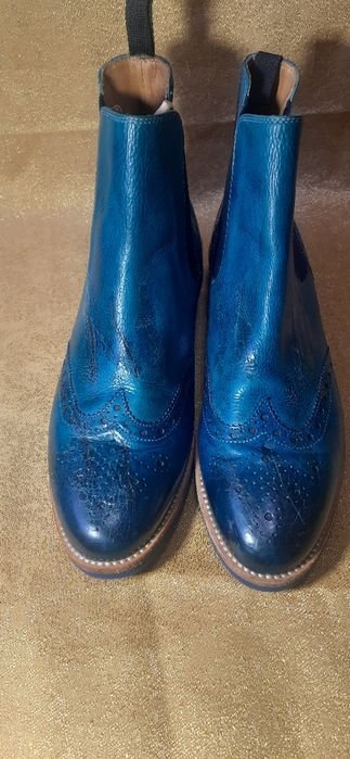 Donna Melvin & Hamilton Stivali Blu Pelle 41