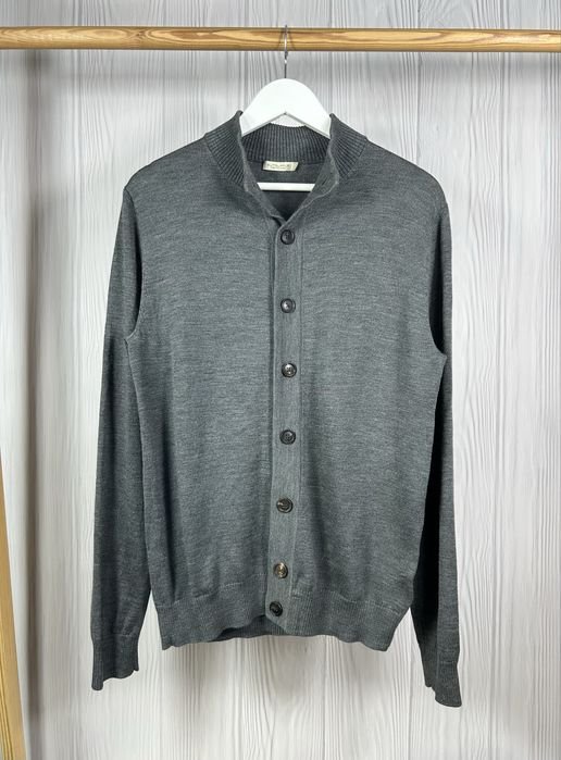 Men Suitsupply Cardigan Grey Merino Wool XL