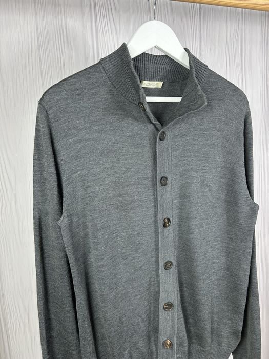 Men Suitsupply Cardigan Grey Merino Wool XL