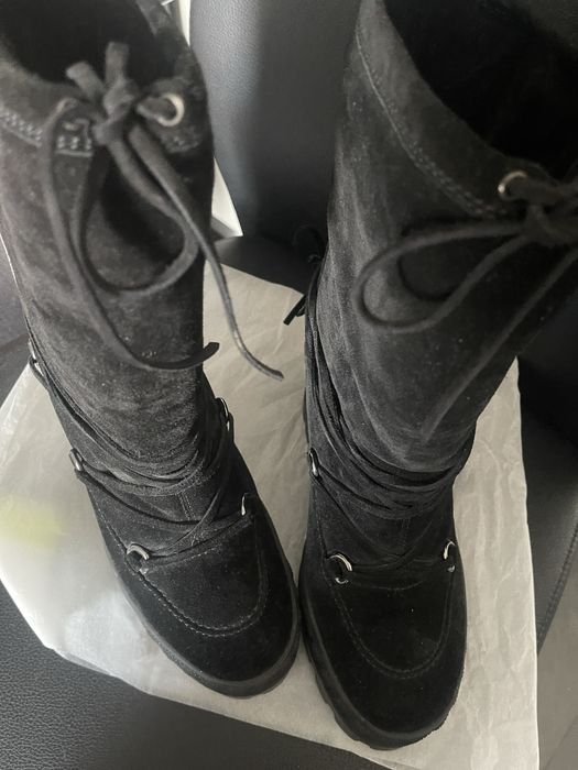Herren Casadei Stiefel Schwarz Wildleder 38