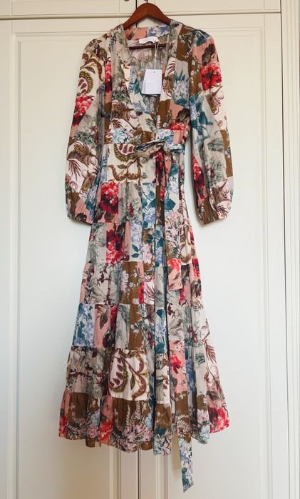 Женский Zimmermann Платье Многоцветный Шелк 38