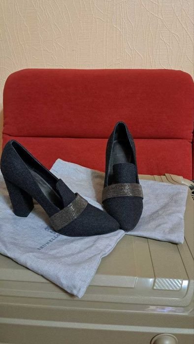 Femme Brunello Cucinelli Talons Gris Feutre 39
