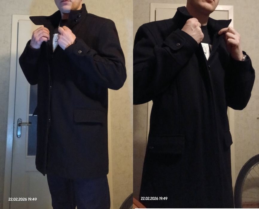 Мужское Jasper Conran Пальто Чёрное L