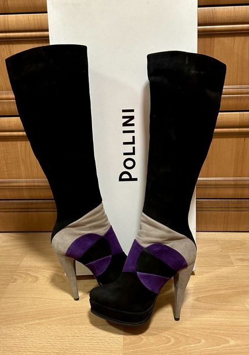 Women Pollini Boots Multicolor Suede 37