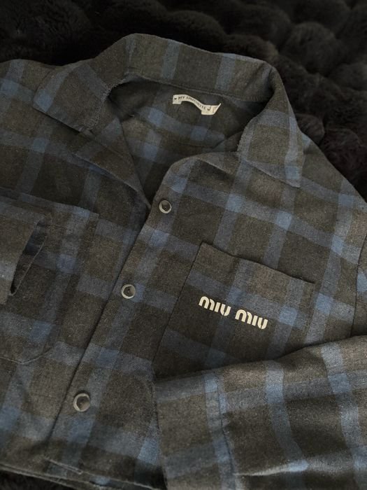 Женская Miu Miu Рубашка Синяя