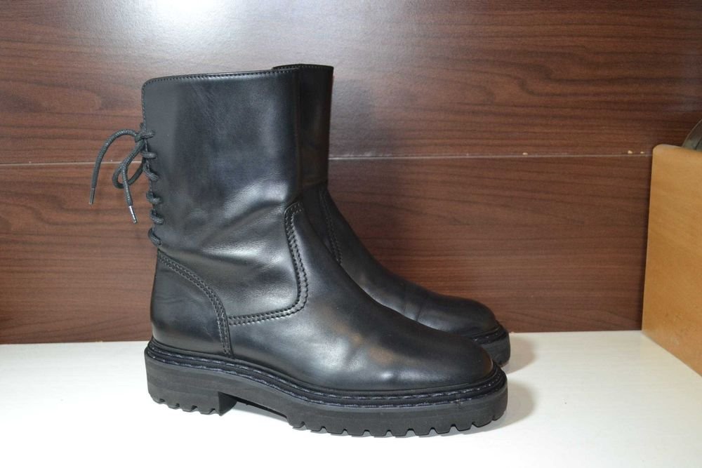 Damen Officine Creative Stiefeletten Schwarz Leder