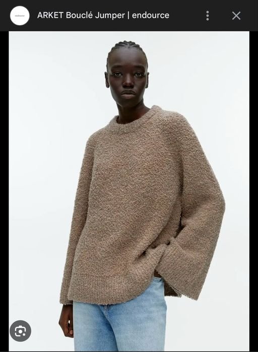Homme Arket Pull Marron Laine 36