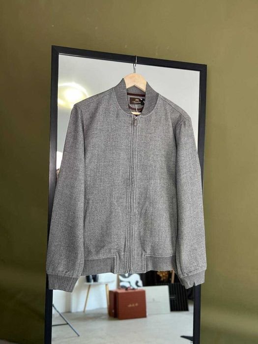 Homme Mandelli Blouson Gris Cachemire