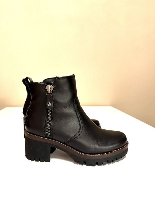 Женские Panama Jack Ботинки Чёрные Кожа 36