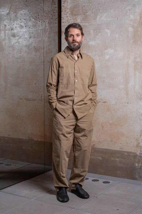 Мужской Lemaire Костюм Бежевый Хлопок 42