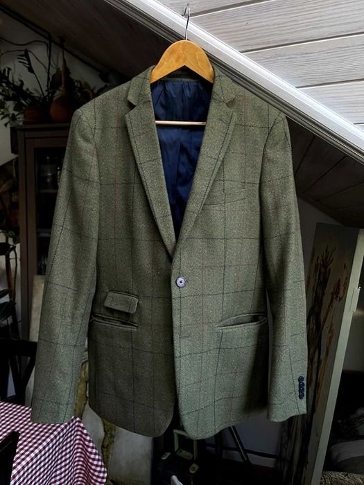 Uomo French Connection Blazer Olive Lana 38