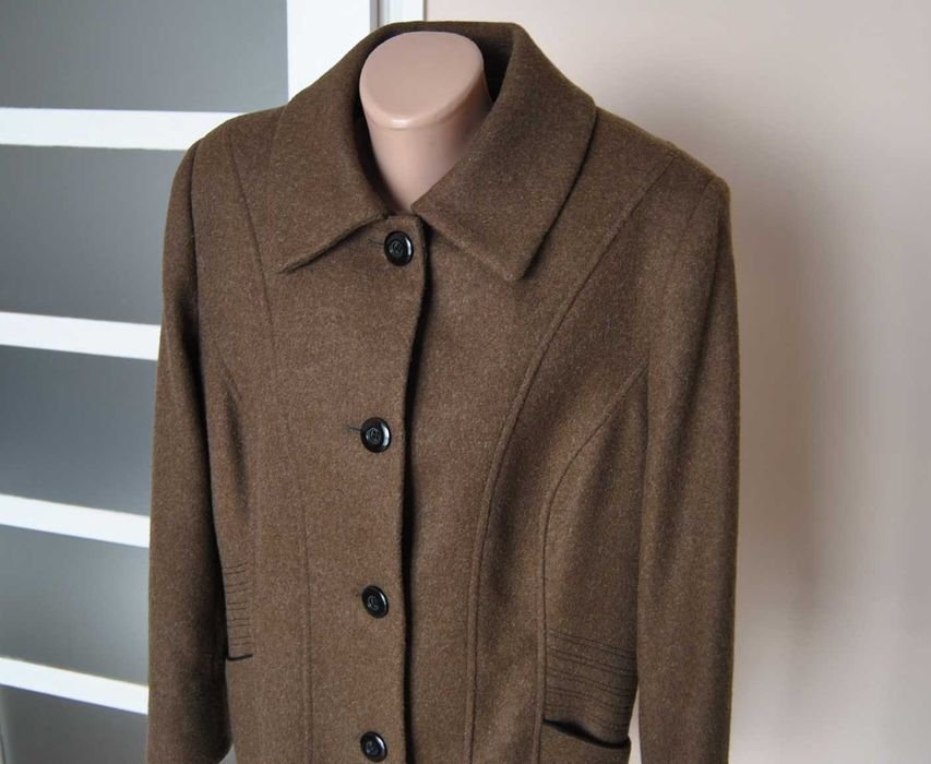 Women Peter Hahn Coat Brown Wool Other
