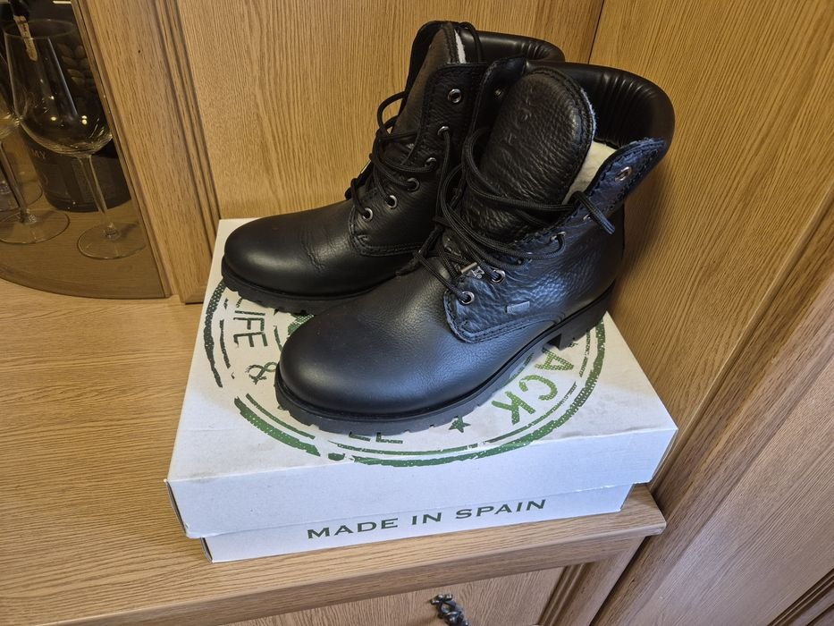 Женские Panama Jack Ботинки Чёрные Кожа 39