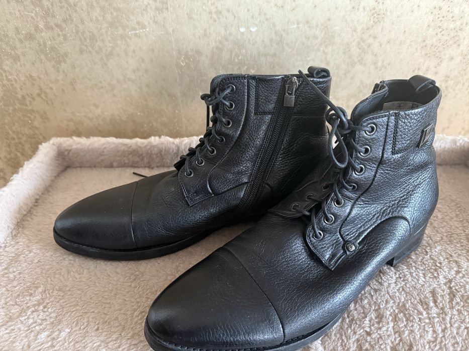 Homme Fabi Bottes Noires Cuir 44