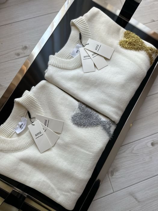 Donna Ami Paris Maglione Bianco Taglia Unica