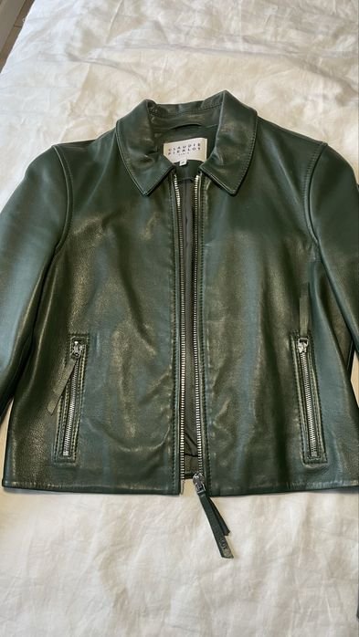 Herren Claudie Pierlot Jacke Grün Leder 34
