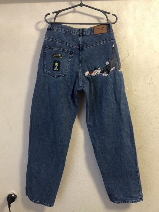 Uomo Iceberg Jeans Blu Navy Denim 32