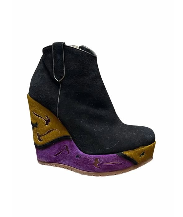 Женские Etro Ботильоны Тёмно-синие Замша 39