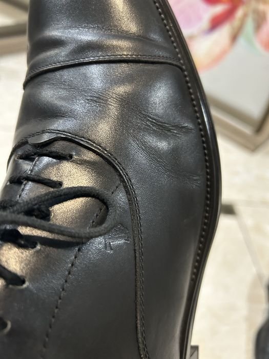 Men Tod's Heels Black Leather 44