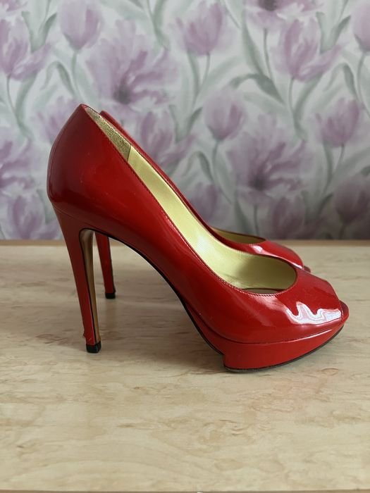 Женские Pollini Туфли Красные Кожа 36