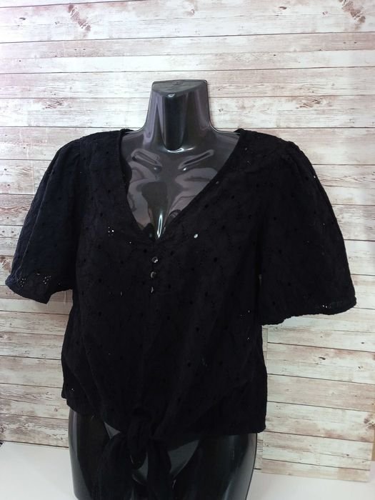 Femme Monsoon Chemise Noire Coton 38