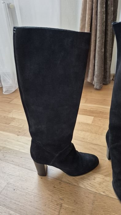 Женские Sergio Rossi Сапоги Чёрные Кожа 38