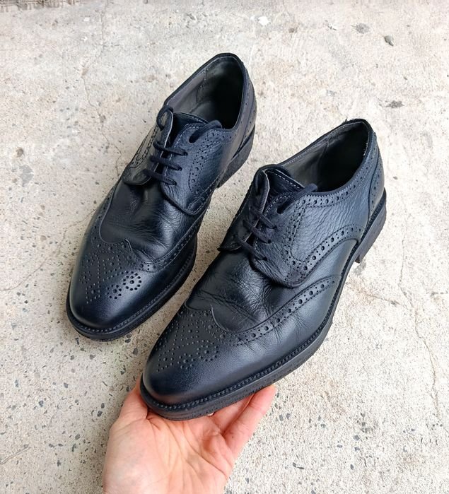 Herren Navyboot Absätze Schwarz Leder 42