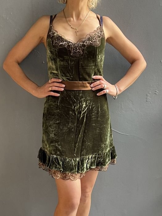 Women Dolce&Gabbana Dress Green Silk 36