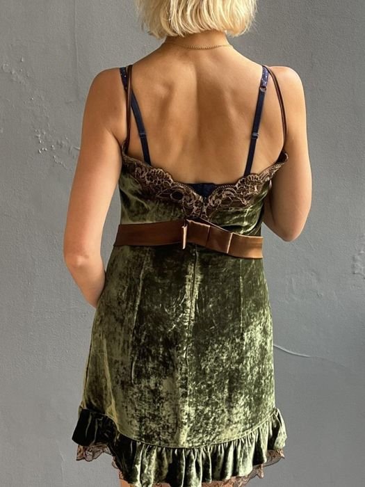 Women Dolce&Gabbana Dress Green Silk 36