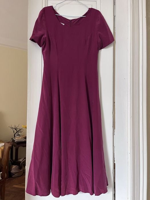 Женское Платье Розовое Шелк 40