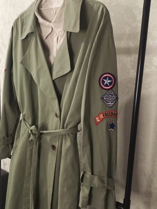 Женский Тренч Милитари Хаки Бавовна 40