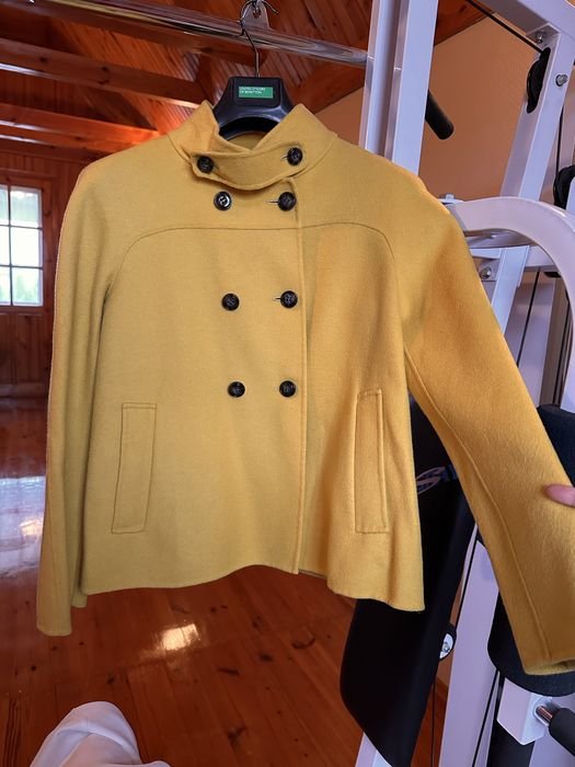 Women Max Mara Weekend Coat Yellow Wool